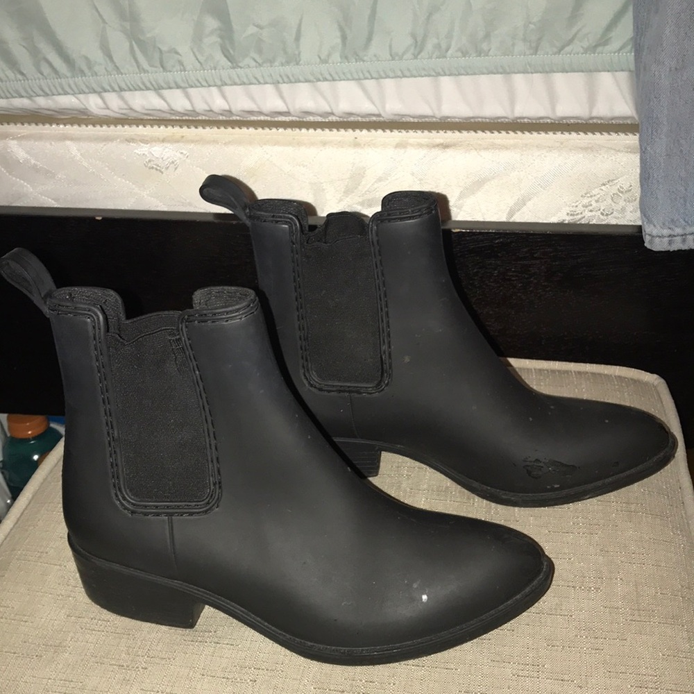 Jeffrey Campbell Matte Black Rain Boots